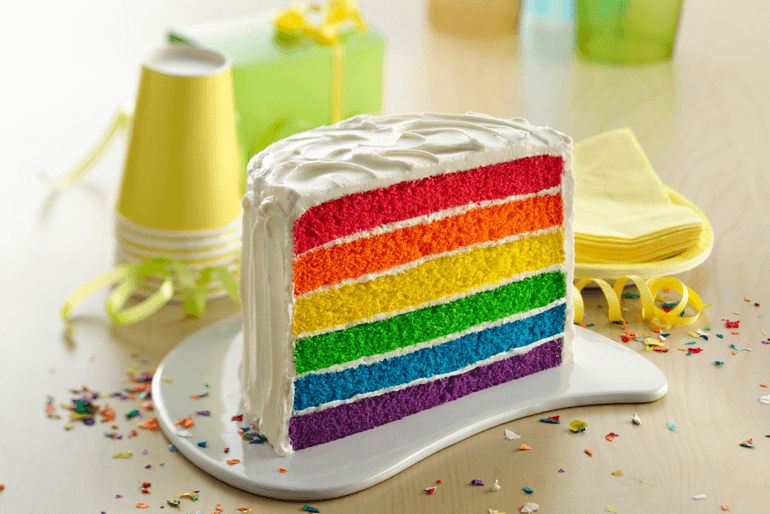 Receta de pastel en capas de arcoíris | Betty Crocker